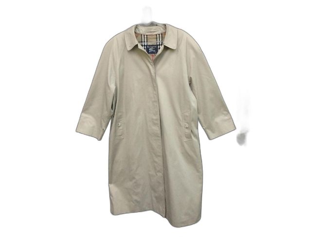 Impermeable Burberry Beige en Gabardina de Algodón