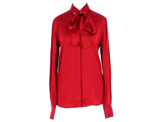 Dolce & Gabbana Shirt Red Silk  ref.1391018