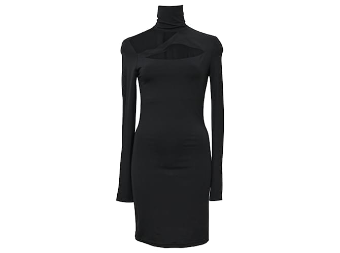 Mini-robe découpée Pierre Balmain en viscose noire Fibre de cellulose  ref.1391021