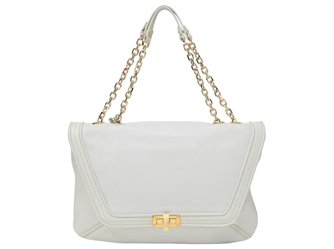 Lanvin Flap Bag in White Leather  ref.1391024