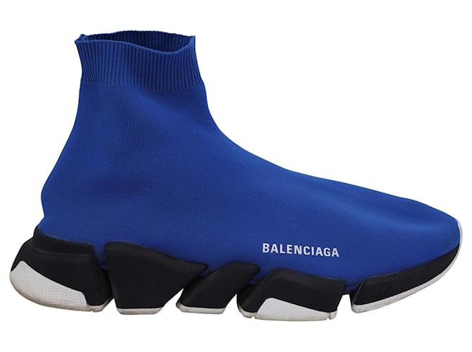 Zapatillas Balenciaga Speed en Poliéster Azul  ref.1391026