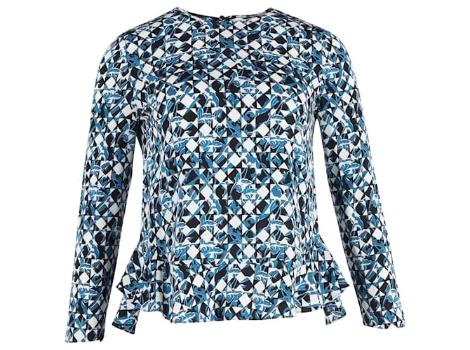 Blusa Swing Diane von Furstenberg Galia em Seda Azul Azul claro  ref.1391046