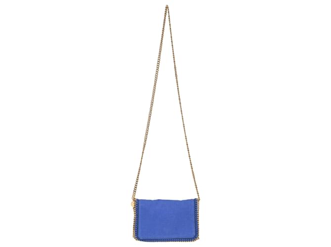 Stella Mc Cartney Borsa a tracolla Falabella con patta Stella McCartney in tela blu Blu chiaro  ref.1391055