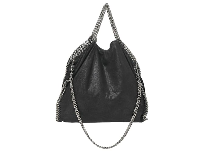 Stella Mc Cartney Stella McCartney Umschlagtasche aus schwarzem veganem Leder Synthetisch Kunstleder  ref.1391056