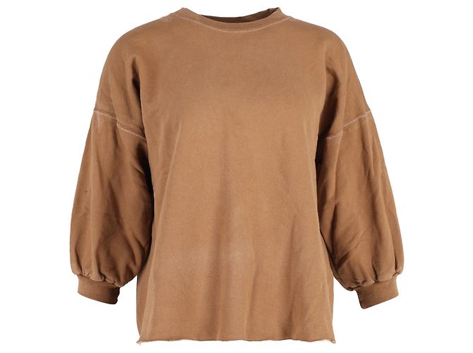 Rachel Comey Fond Rundhals-Sweatshirt aus brauner Baumwolle