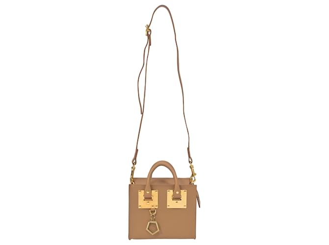 Bolso tote Sophie Hulme Albion Box de cuero marrón Castaño  ref.1391070