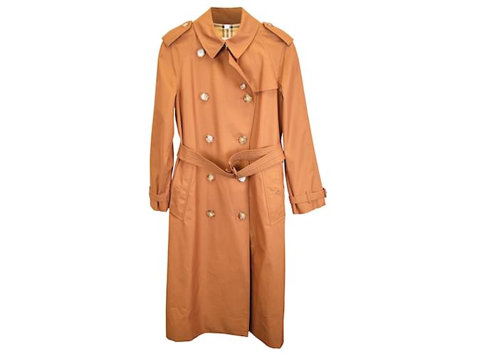 Burberry Waterloo Trench Coat in Brown Cotton Red  ref.1391071