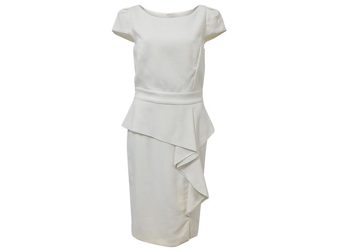 Emilio Pucci – Minikleid mit Schößchen aus weißer Baumwolle