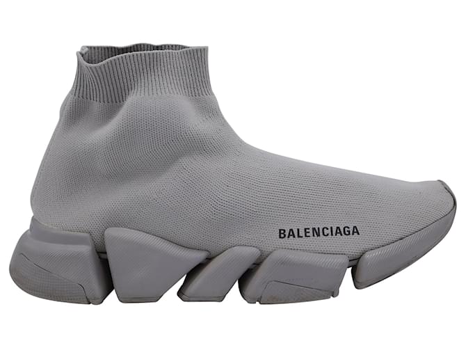 Balenciaga Baskets Speed en Polyester Gris  ref.1391080