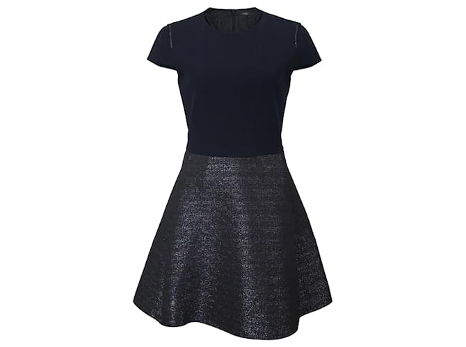 Maje Granaig Short Sleeve Mini Dress in Navy Blue Polyester  ref.1391125