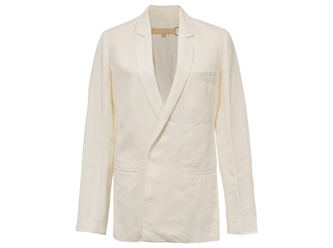 Blazer Michael Kors in lino bianco Crudo