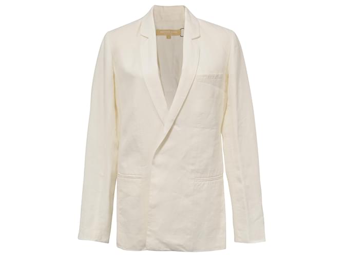 Michael Kors Blazer in White Linen Cream  ref.1391130