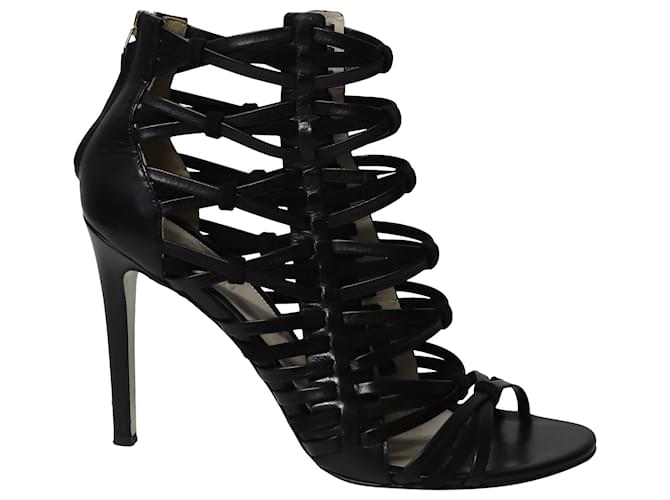 Sandalias Jason Wu Cage en cuero negro  ref.1391147