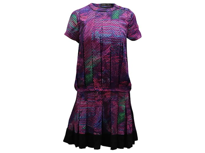Proenza Schouler Pleated Midi Dress in Purple Silk  ref.1391164