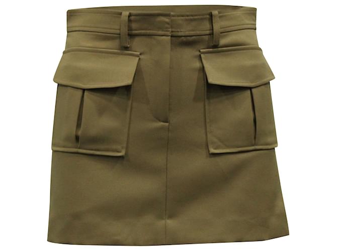 Mini-jupe à poche Theory en polyester beige Marron  ref.1391187