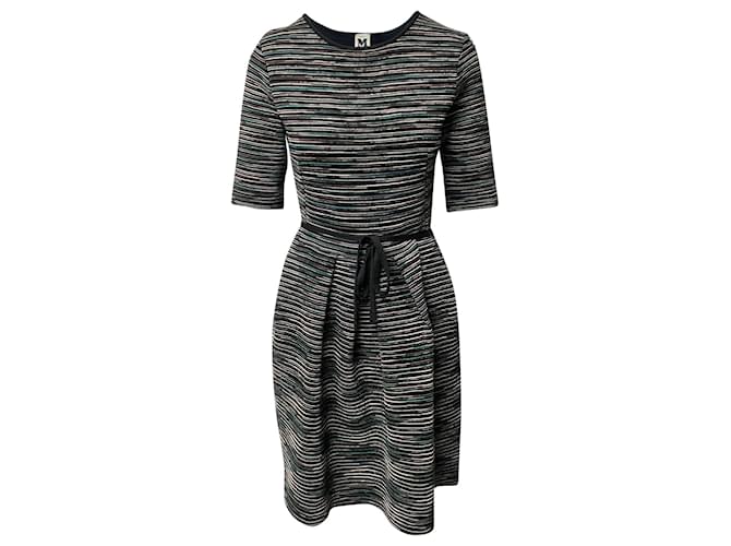 Robe en maille M Missoni avec lien à la taille en viscose multicolore Fibre de cellulose Imprimé python  ref.1391212