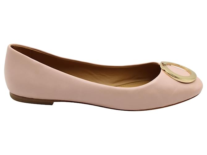 Tory Burch Caterina Flats in Pink Leather  ref.1391232