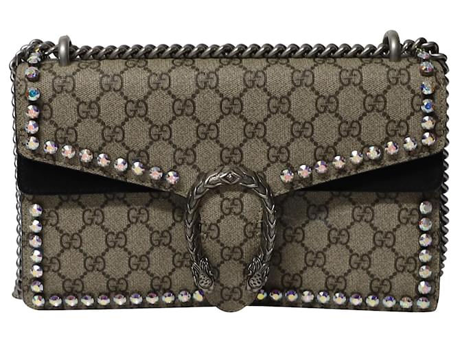 Bolsa de ombro Gucci GG Dionysus em lona marrom  ref.1391250