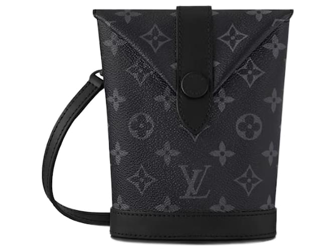 Louis Vuitton LV Envelope Pouch eclipse Black Cloth  ref.1391273