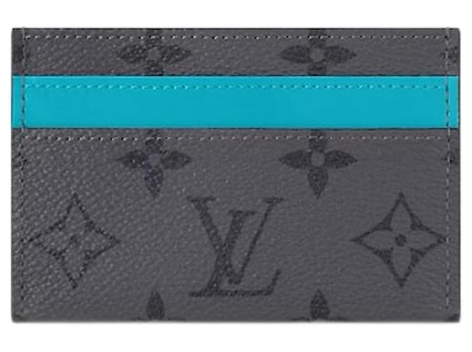 Louis Vuitton Porta-cartões LV Double novo Cinza Lona  ref.1391282