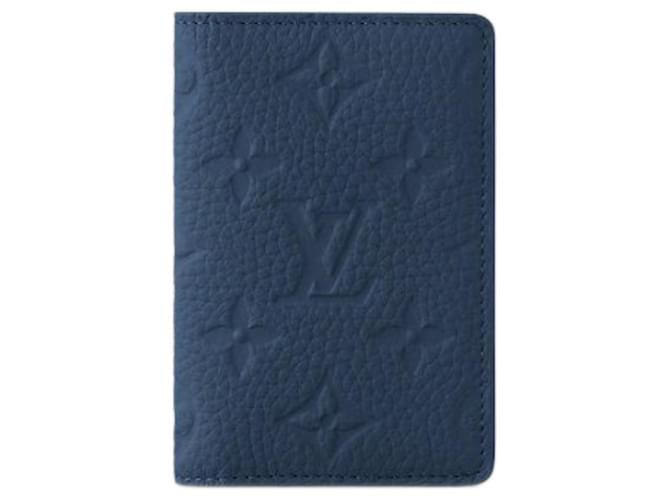 Louis Vuitton LV Pocket organizer blue new Leather  ref.1391283