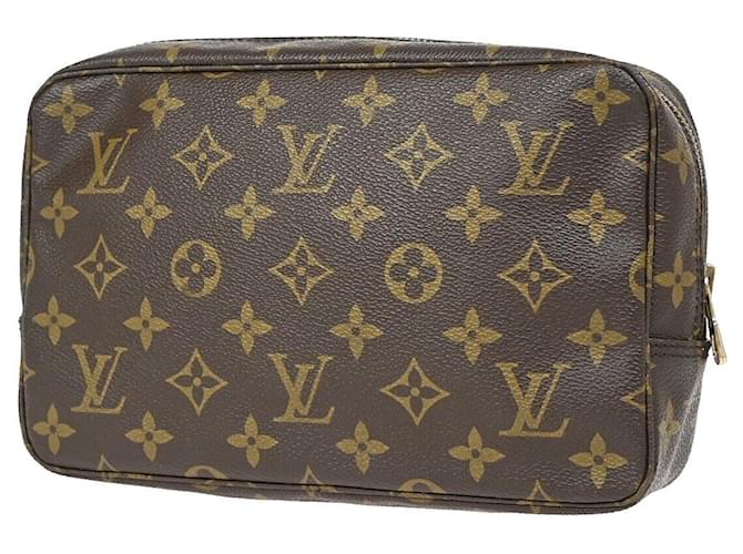 Louis Vuitton Trousse Toilette 28 Braun Leinwand  ref.1391304