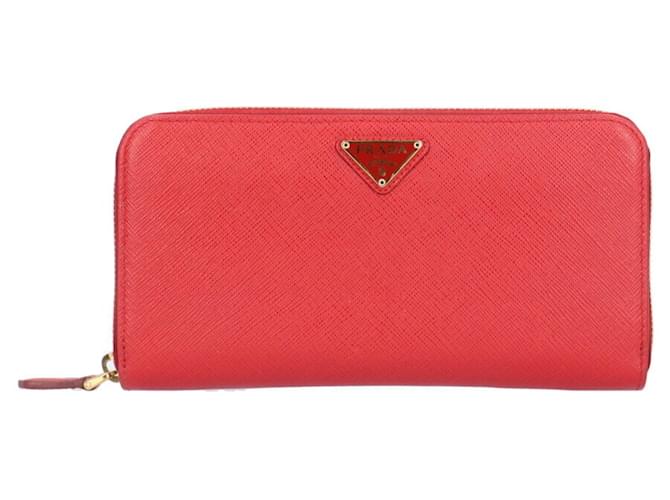 Prada Saffiano Cuir Rouge  ref.1391351