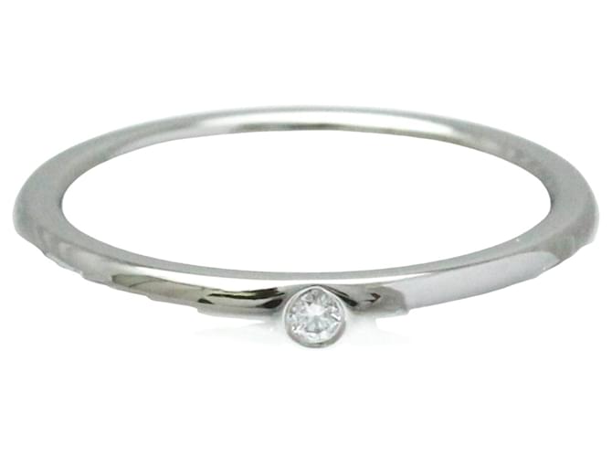 Tiffany & Co Stacking band Silvery Platinum  ref.1391352