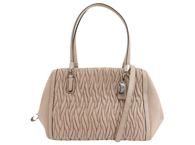 Coach Trainer Madison Beige Leder  ref.1391357