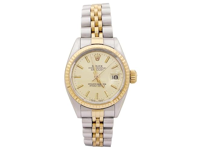 Relógio Rolex, "Oyster Perpetual Datejust", ouro amarelo e aço.  ref.1391371