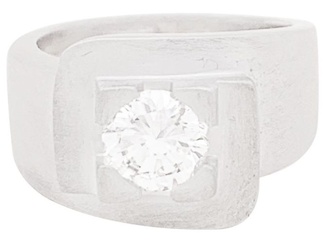 inconnue Siegelring, Weißgold, Diamant.