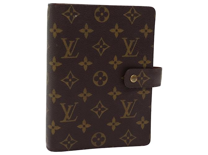 LOUIS VUITTON Monogram Agenda MM Day Planner Cover R20105 LV Auth 75037 Cloth  ref.1391384