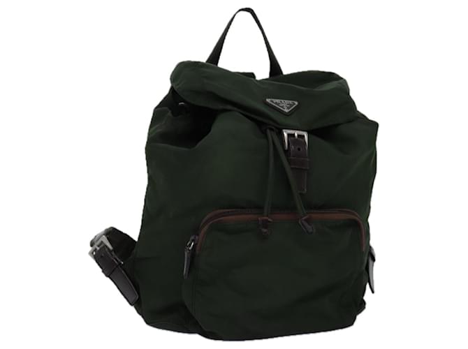 PRADA Backpack Nylon Khaki Auth 75122  ref.1391387