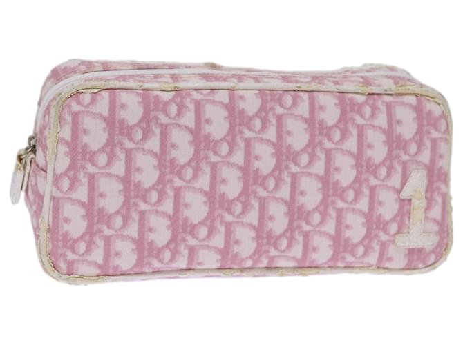 Bolso de lona Christian Dior Trotter Autenticación rosa bs14233  ref.1391391