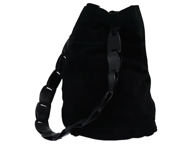 GUCCI Shoulder Bag Suede Black 001 2040 1828 Auth 74232  ref.1391393