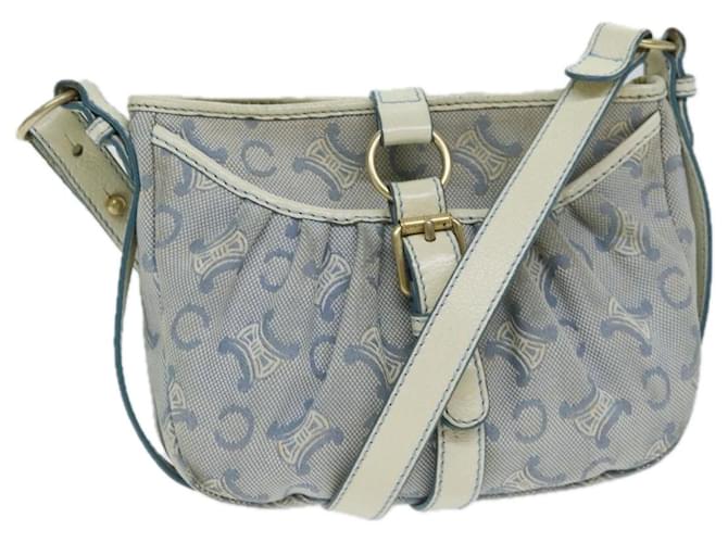 Céline Bolso de hombro de lona CELINE C Macadam Azul Auth bs14297 Lienzo  ref.1391408