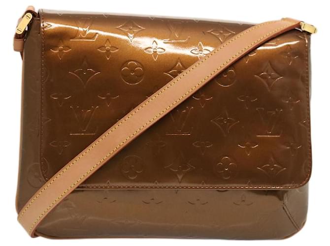 LOUIS VUITTON Monogram Vernis Thompson Street Bag Bronze M91124 LV Auth 74238 Patent leather  ref.1391425