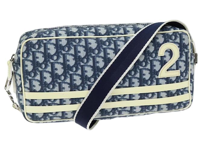 Christian Dior Trotter Canvas Shoulder Bag Navy Auth bs14332 Navy blue  ref.1391426