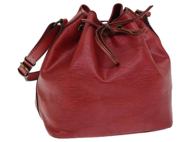 LOUIS VUITTON Epi Petit Noe Shoulder Bag Red M44107 LV Auth 74081 Leather  ref.1391439