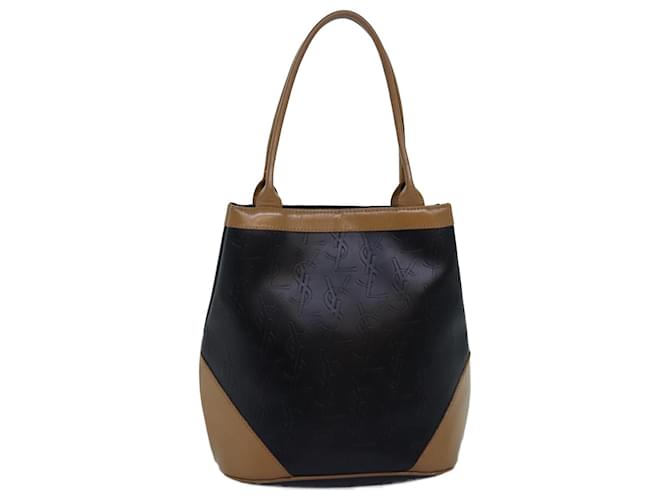 SAINT LAURENT Cassandra Hand Bag PVC Leather Black Auth yk12577  ref.1391450