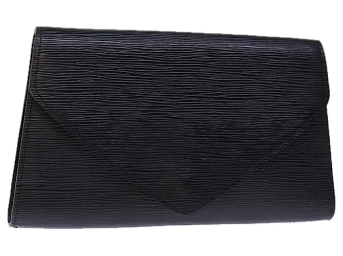 LOUIS VUITTON Epi Art Deco Clutch Bag Black M52632 LV Auth yk12642 Leather  ref.1391466