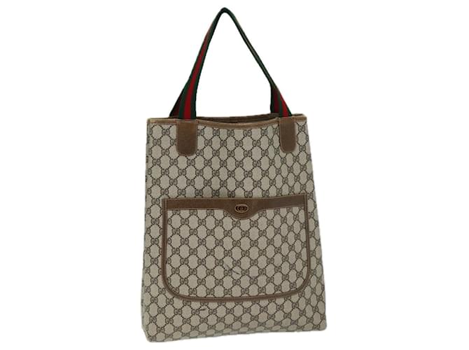Sac cabas GUCCI GG Supreme Web Sherry Line Beige Rouge Vert 001 080 494 Auth 73985  ref.1391469