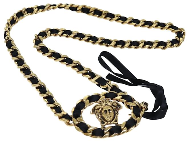 Cinto de corrente Gianni Versace metal 35"" Ouro Auth am6254 Dourado  ref.1391478