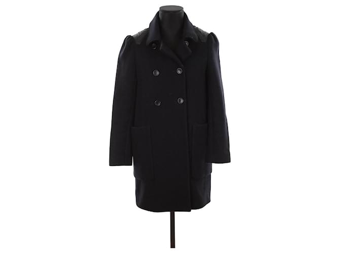 Maje Wool coat Black  ref.1391488