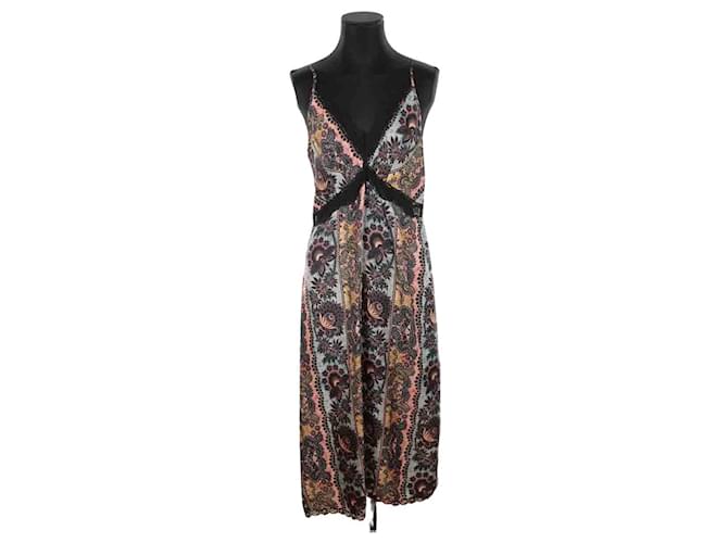 Sandro Robe en soie Multicolore  ref.1391501