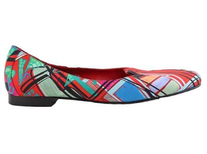 Hermès Multicolored ballerinas Multiple colors Cloth  ref.1391507