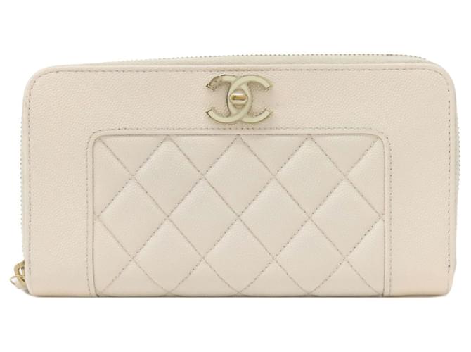 Chanel Mademoiselle White Leather  ref.1391527