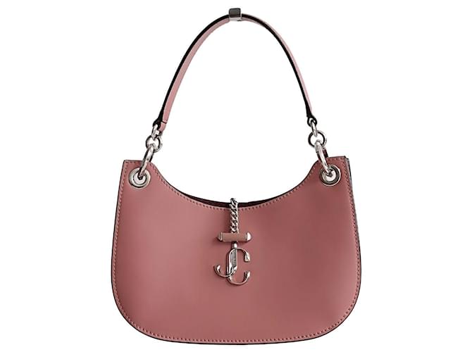 Sac à main Jimmy Choo Half Moon en cuir rose  ref.1391607