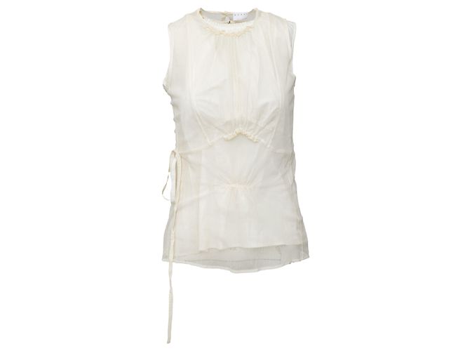Top de capas con forro Marni Blanco roto