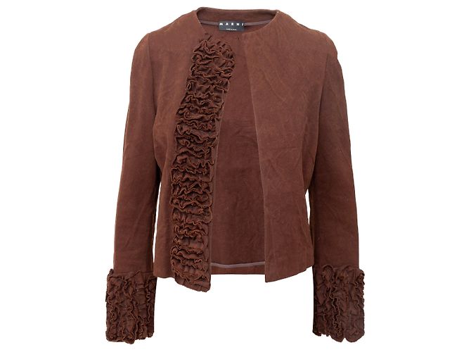 Marni Twill Jacket Brown